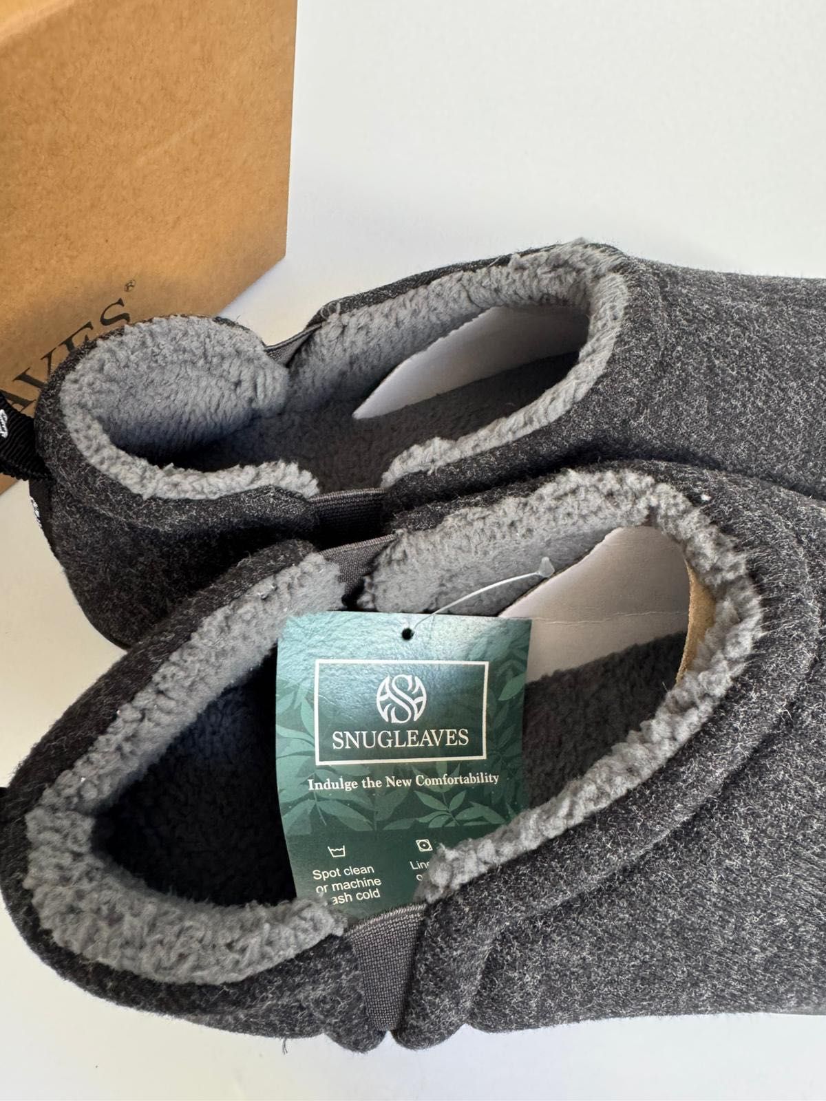 Nowe kapcie unisex miękkie wygodne komfortowe SNUGLEAVES szare 44 / 45