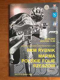 Program żużlowy DMP I Ligi RKM Rybnik - Marma Rzeszów [Rybnik, 2005r.]