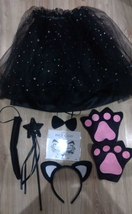 Strój Halloween Kostium
Przebranie Kota dla Dziecka
Zestaw 7 w 1