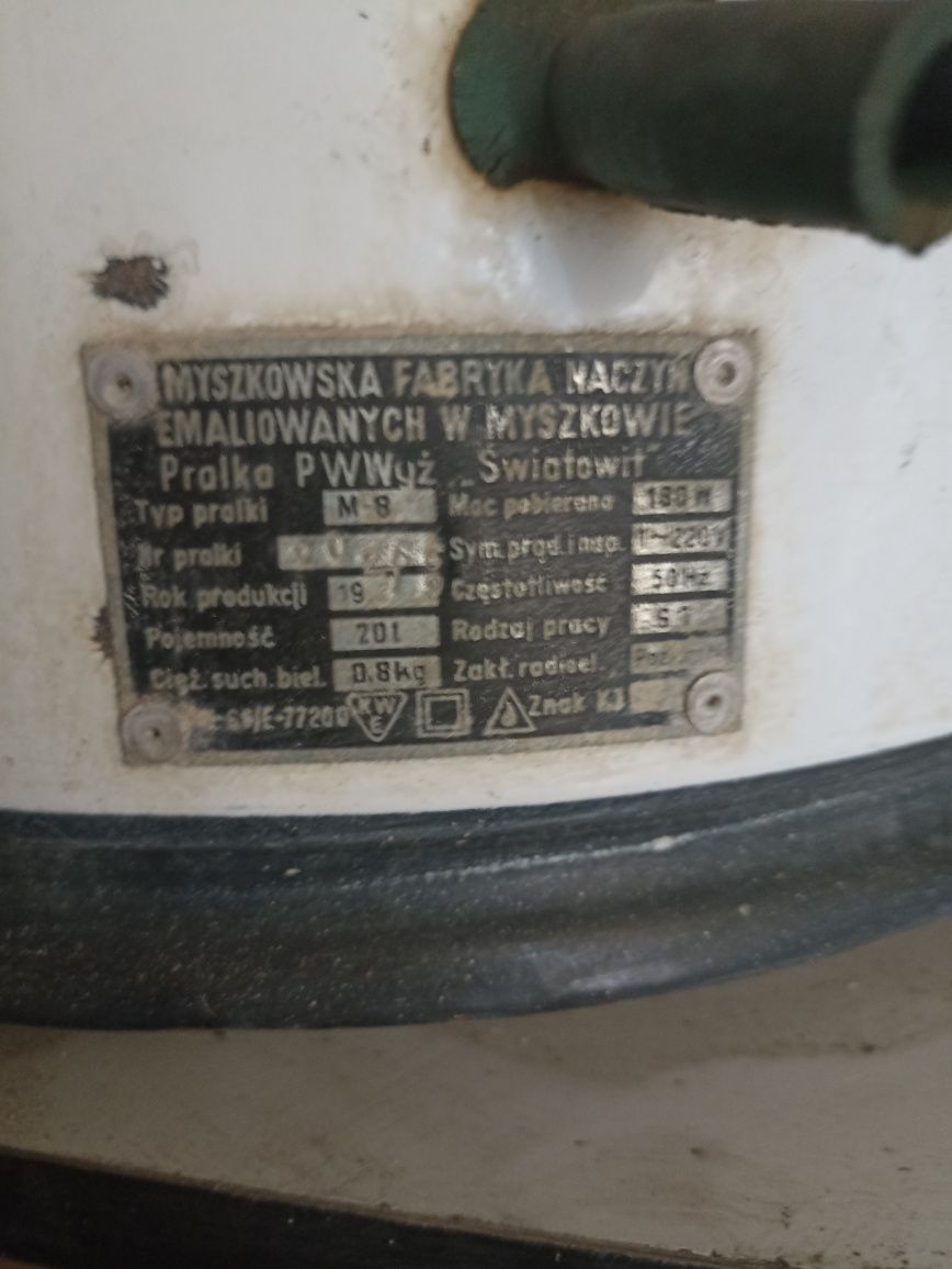 Pralka Frania Światowit PRL rok produkcji 1979