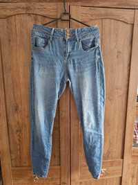 Niebieskie elastyczne jeansy z wysokim stanem XL/XXL Denim&Co