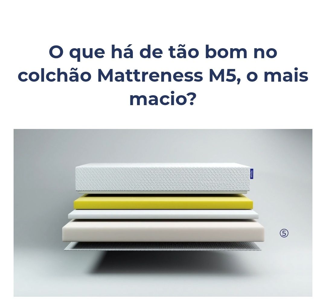 Colchão Mattreness M5 | Macio | Para quem Dorme de Lado