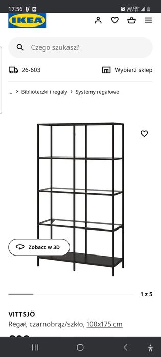 Regał loft Ikea czarny