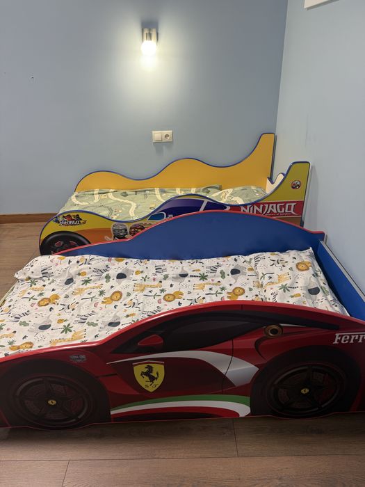 Ліжко дитяче машинка ферарі і ніндзя
