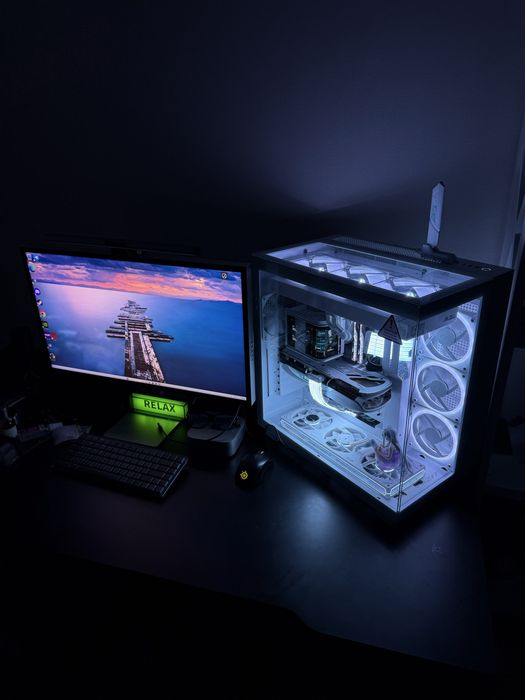 Белый игровой ПК 7800X3D + RTX 4070 Ti SUPER, DDR5, Водянка 360