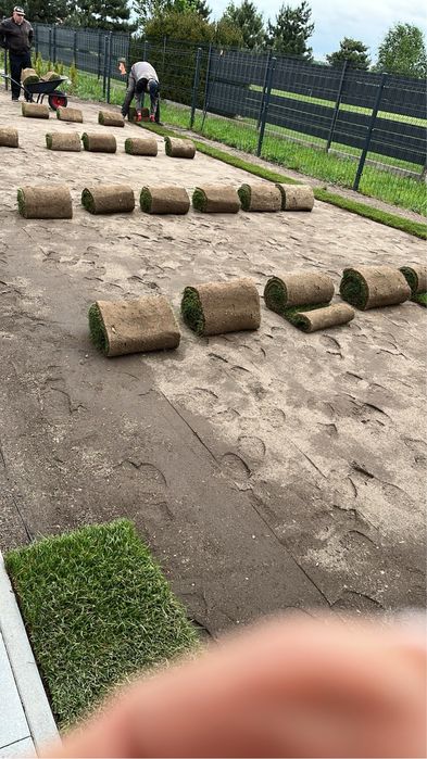 Zakładanie ogrodów, trawników, nawadnianie glebogryzarka separacyjna,