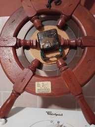 vintage zegar -koło sterowe 50cm