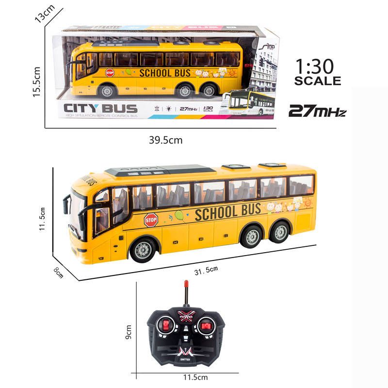 Autobus Szkolny Zdalnie Sterowany Światła Led Auto