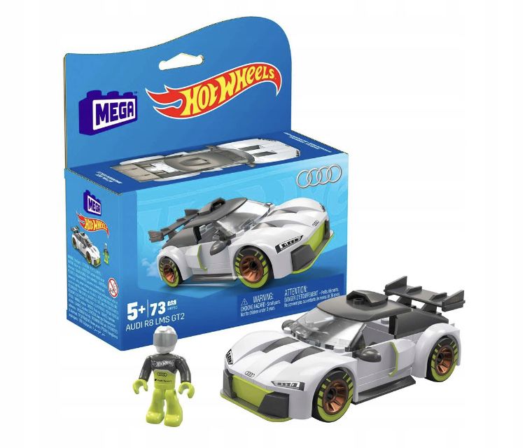 Klocki Mega Bloks MEGA Hot Wheels Audi R8 LMS GT2 Wyścigówka