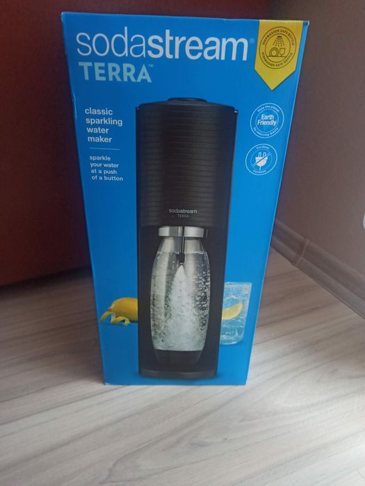 prezent nowy Saturator wody sodastream Terra czarny butelka nabój CO2