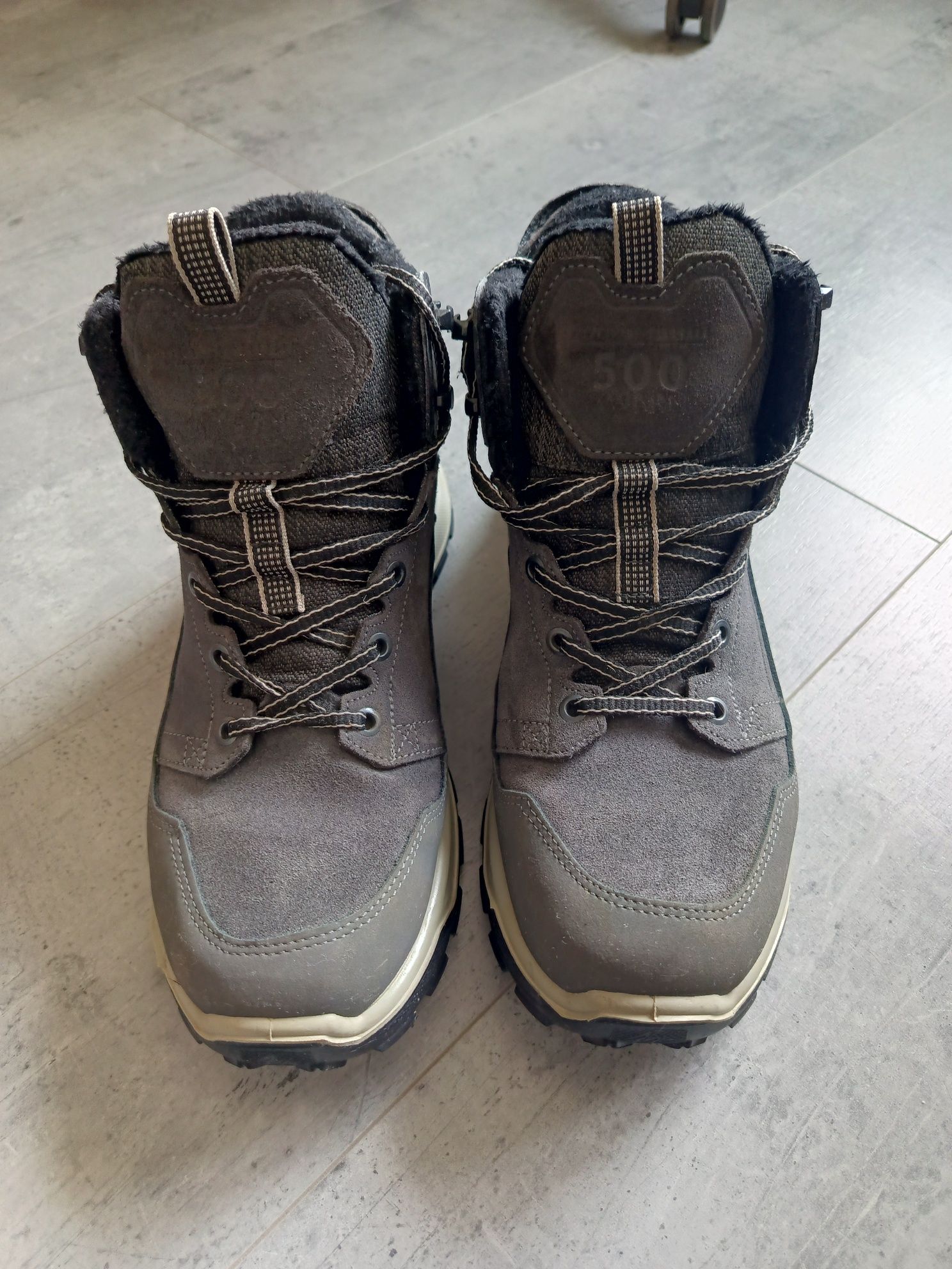 Quechua Buty zimowe Warm Wtp Sh500 X-Warm Mid Męskie Szary