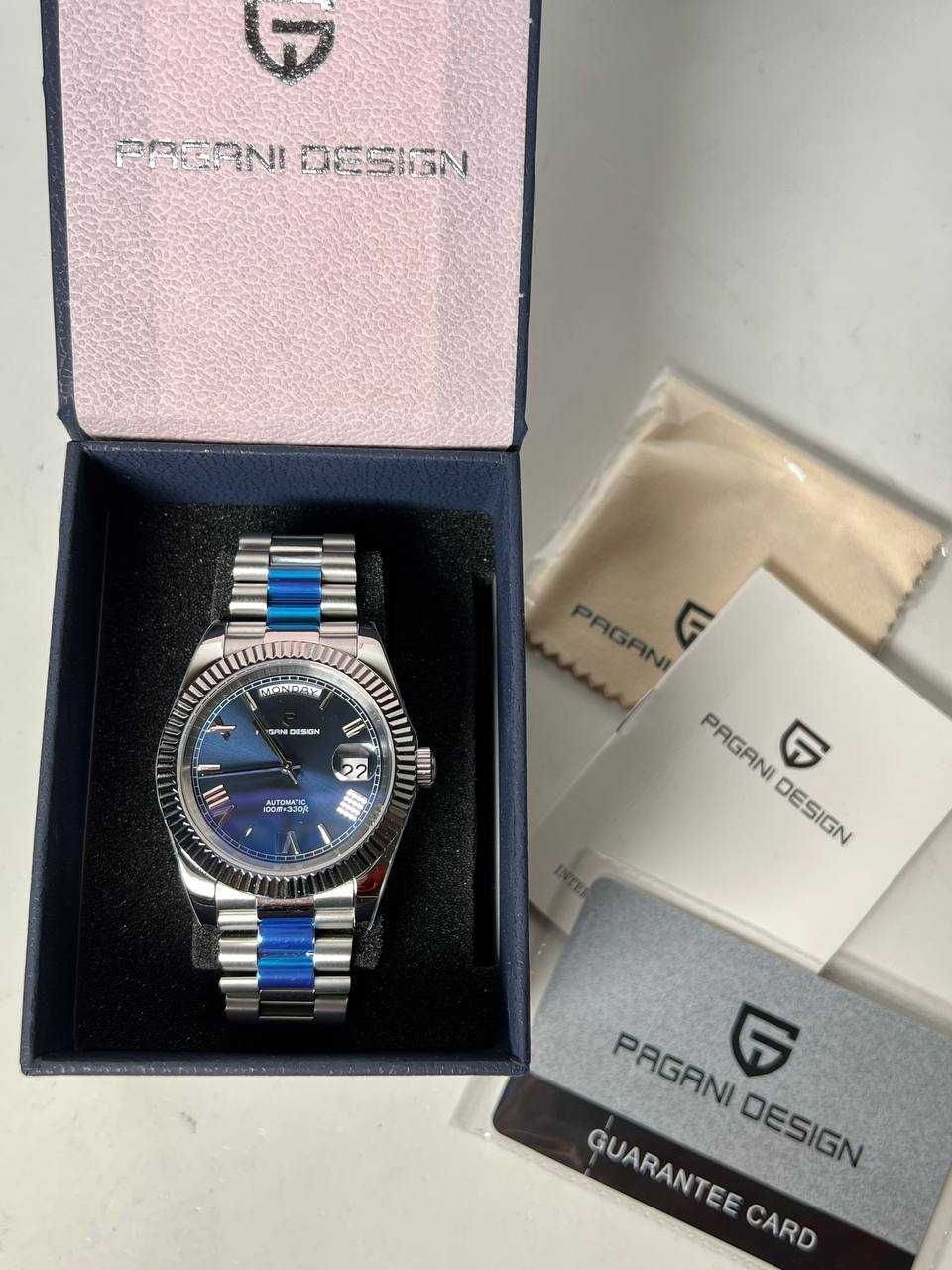 Часы Pagani Design PD-1783 Silver-Blue  40 mm