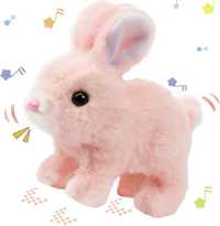 М'яка музична інтерактивна іграшка «Кролик», рожевого кольору