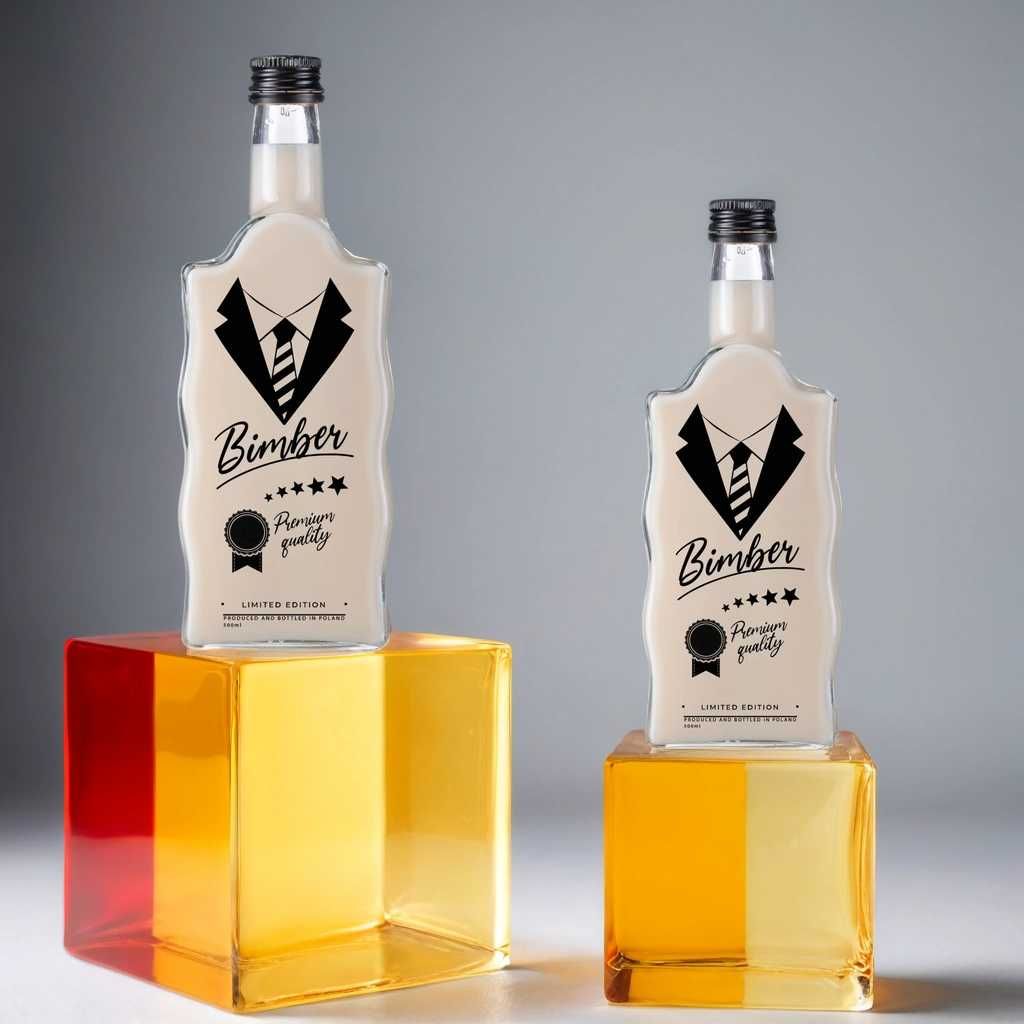 Butelka szklana na bimber Warta 500 ml Dżentelmen zestaw 20 sztuk