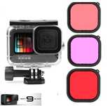 Caixa Estanque Gopro Hero 12 / 11 / 10 e 9 Black + 3 Filtros - Novo
