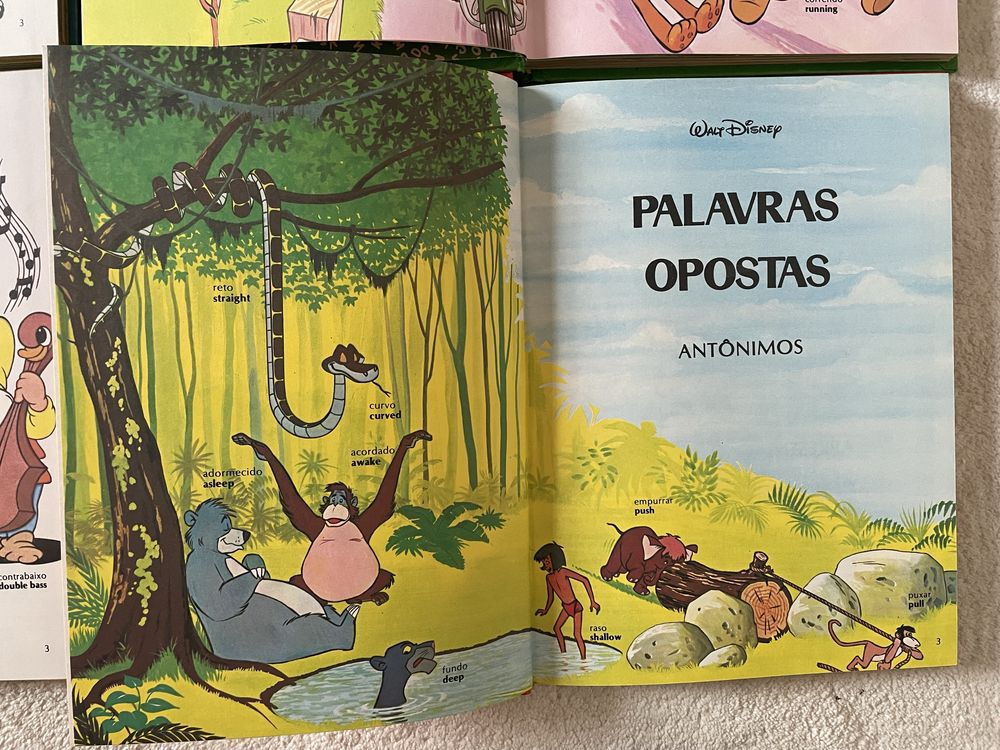 Livros infantis da Walt Disney “Como é que se diz” em ingles