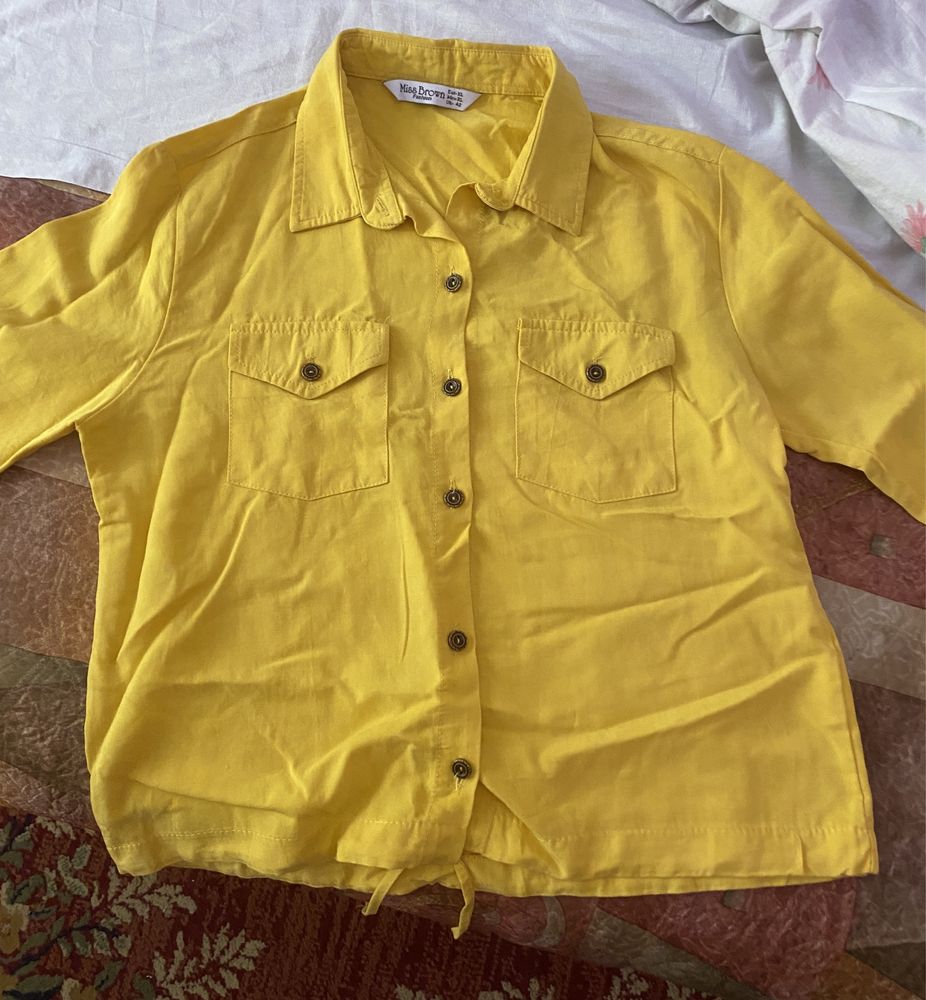 новая стильная рубашка желтого цвета Miss Brown Fashion