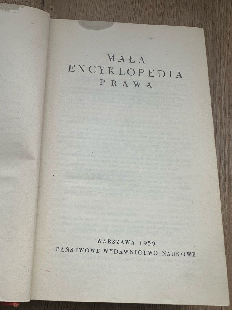 Mała encyklopedia prawa 1959 PRL