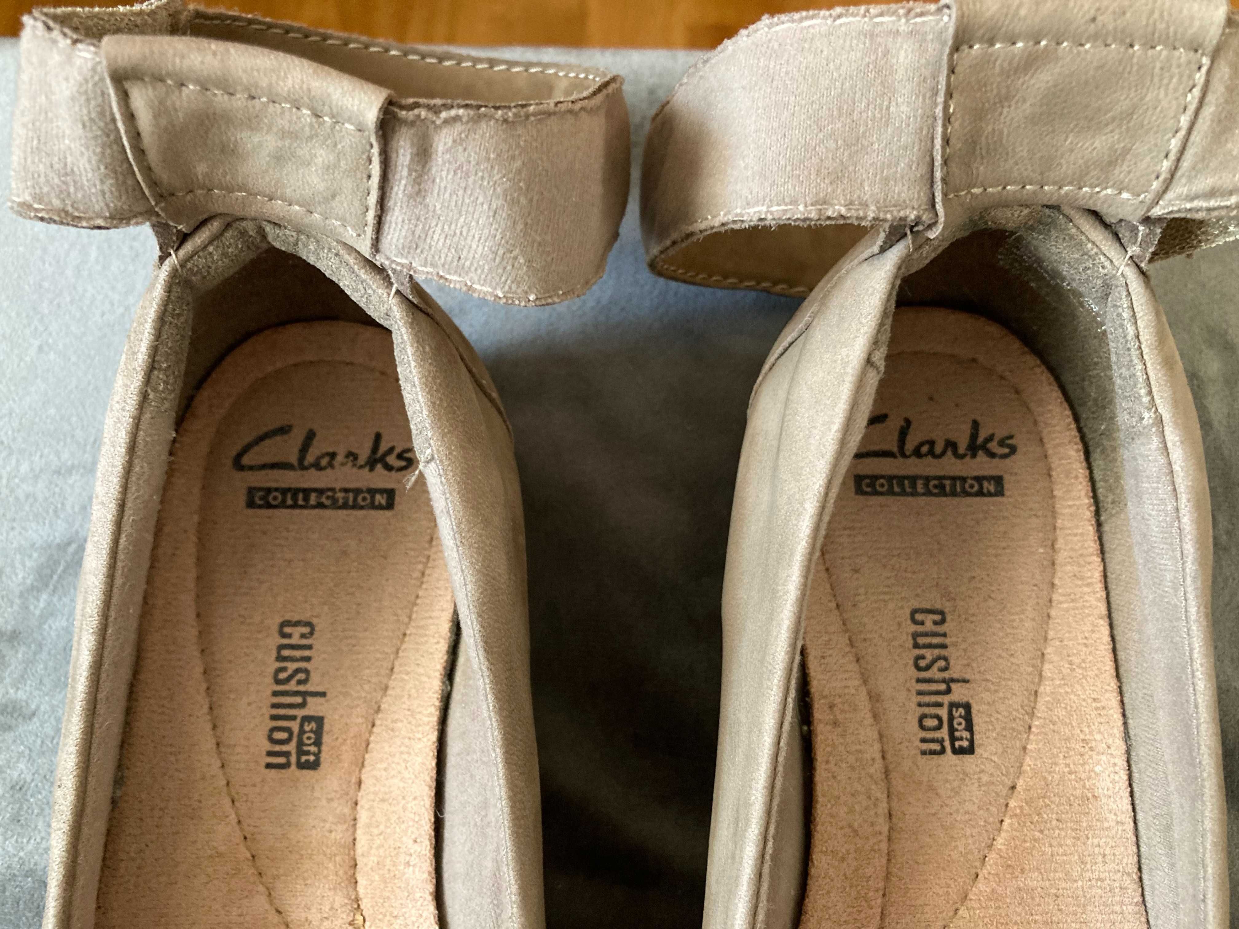 Komfortowe baleriny Clarks Medora Nina - naturalny nubuk – rozm. 40