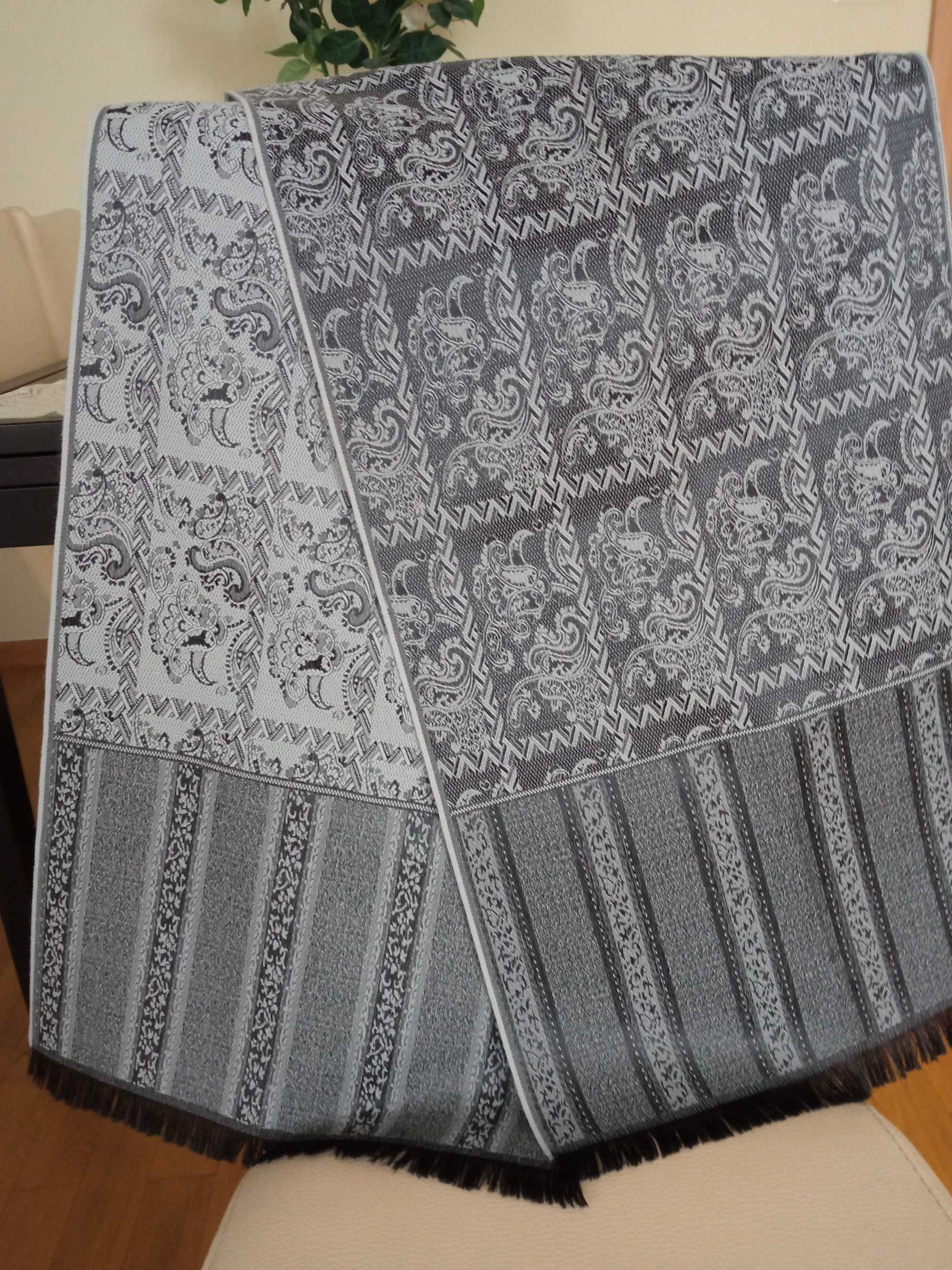Szal męski elegancki wzorzysty