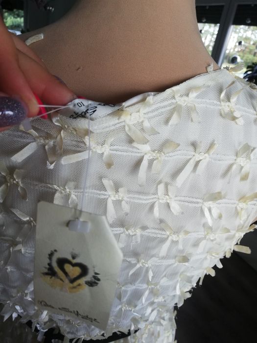 R. 38 nowa sukienka damska w kokardki wesele komunia chrzciny roczek