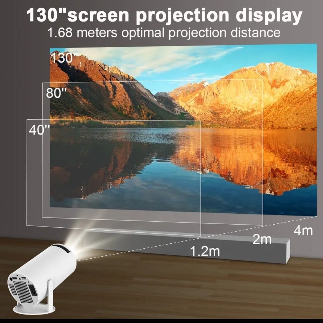 Проектор LED HD Android 11 Wi-Fi6 Bluetooth5 USB HDMI