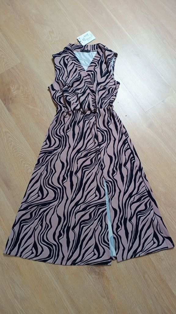 Mohito sukienka midi zebra nowa z metką XXS