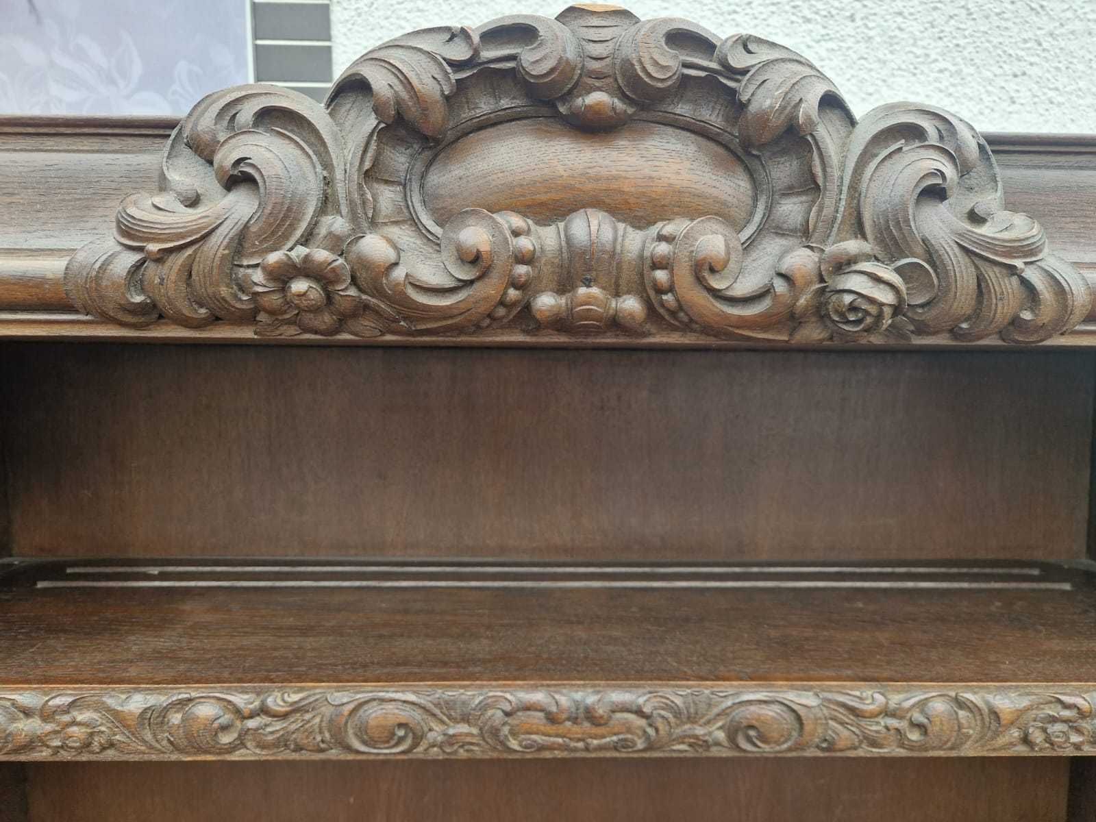 antyczna komoda bufet biurko witryna masywna drewniana ANTYK 200letnia