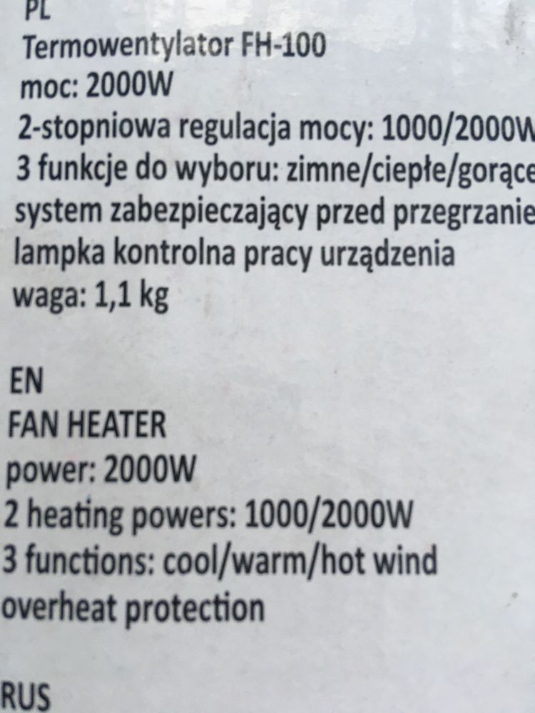 Termowentylator Ravanson