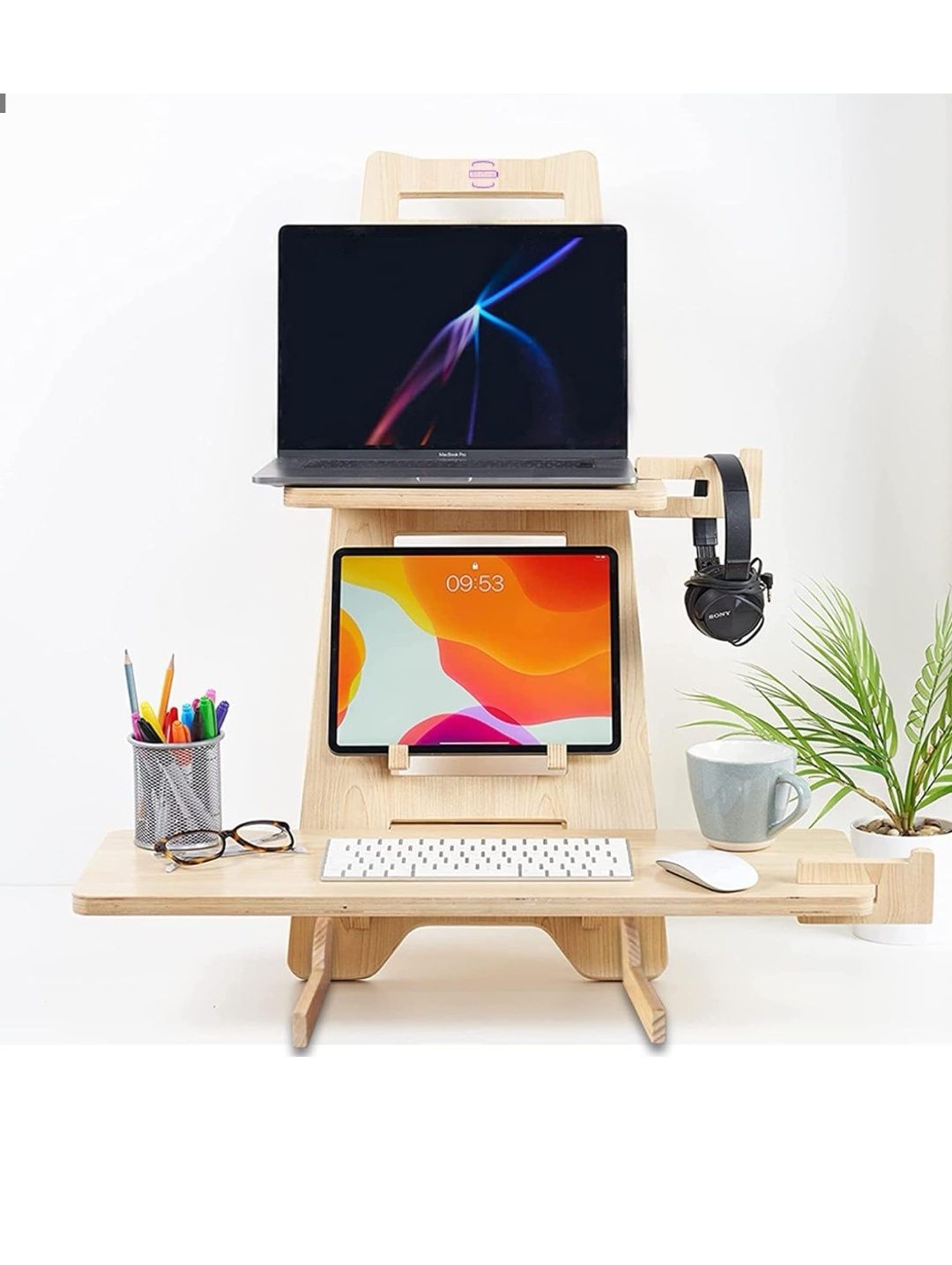 Stojak na laptopa tablet 3 półki