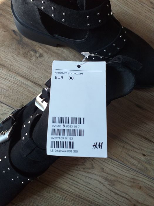 Botki zamszowe czarne