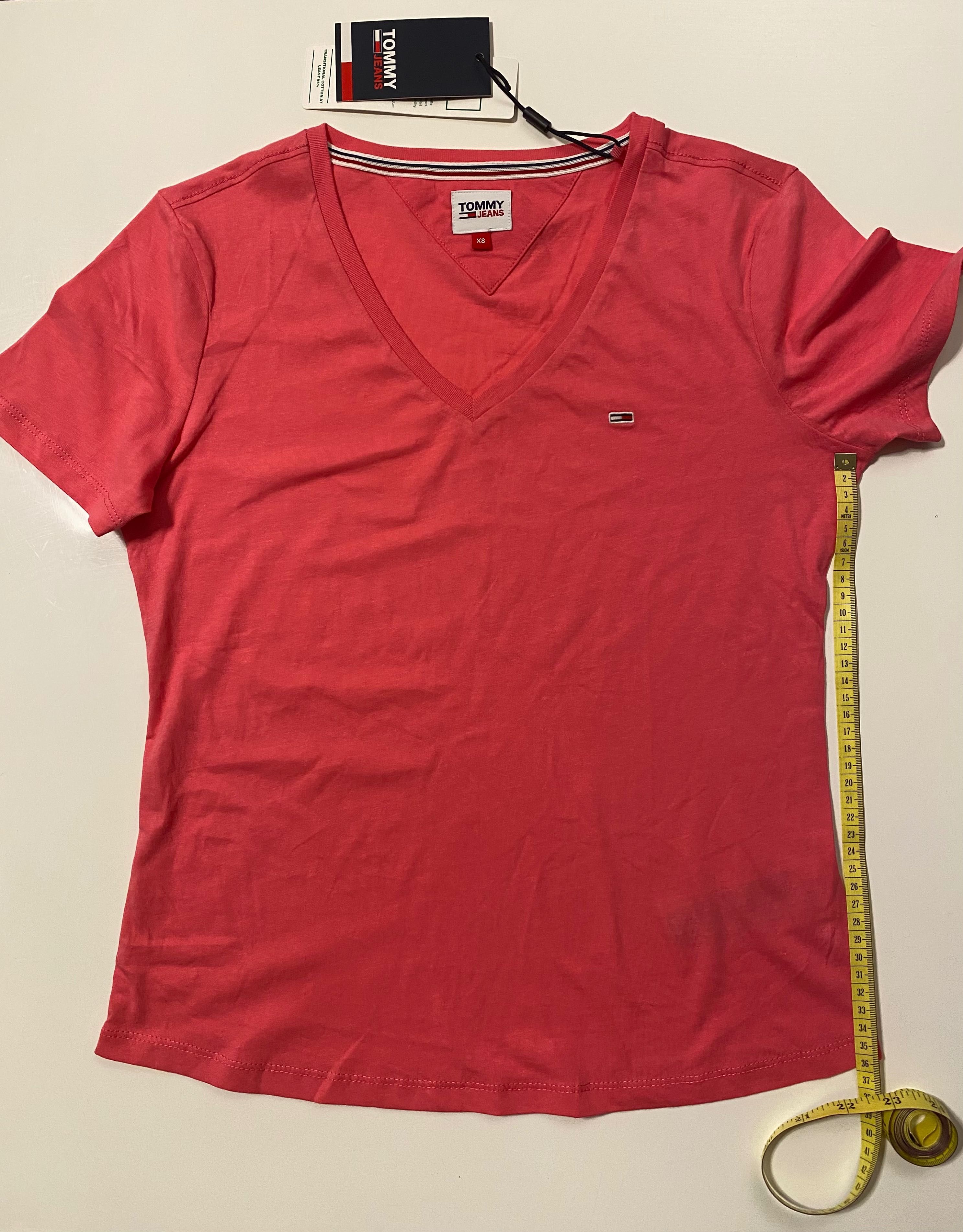 Koszulka T-shirt Tommy Hilfiger Jeans różowa XS nowa z metką