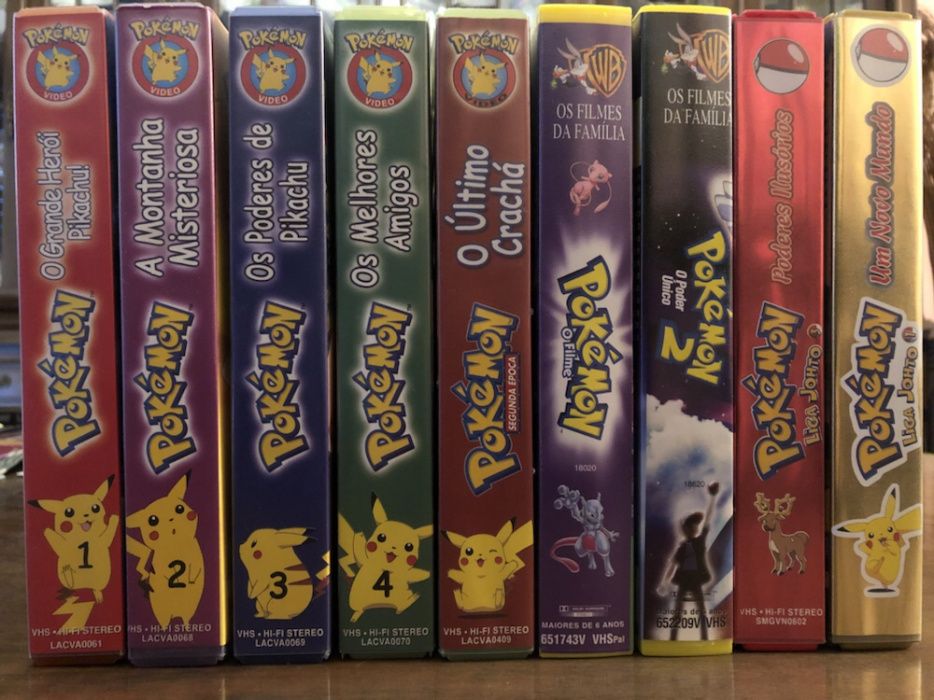 Filmes Pokémon Série 1 e 2 completa VHS