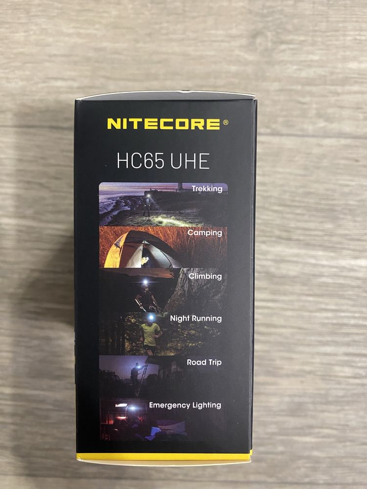 Ліхтар налобний Nitecore HC65 UHE з акумулятором та кейсом