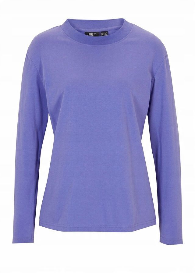 B.P.C t-shirt z długim rękawem fioletowy bawełniany ^44/46
