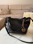 Czarna skórzana torebka Michael Kors - black shopper jet set chain