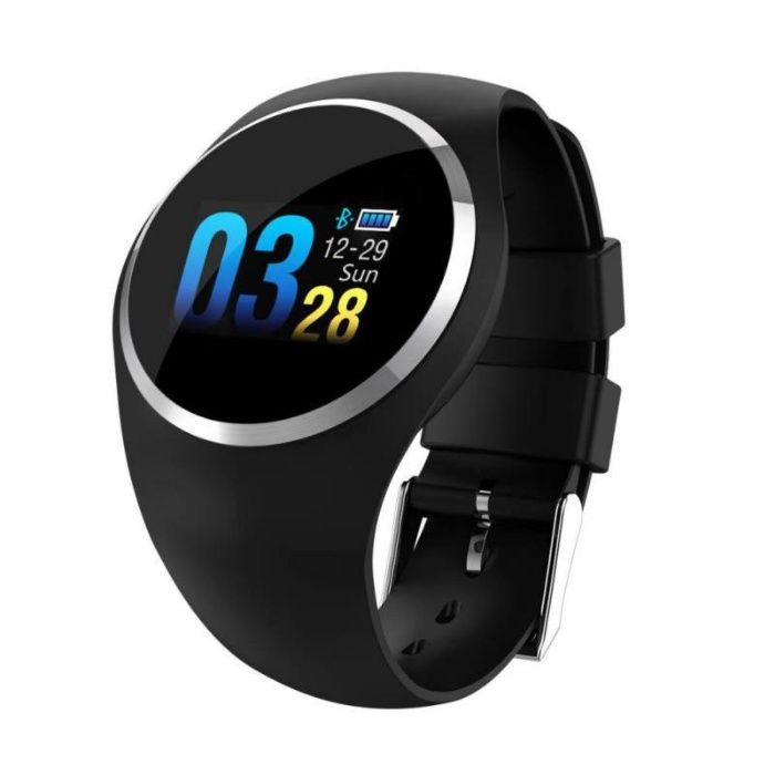 Smart Watch Q1 - zegarek z monitorem zdrowia CZARNY