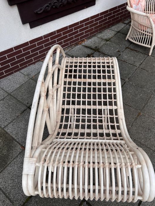 Sofa ogrodowa naturalny bambus/rattan. Flechtatelier Schütz. Lata 80