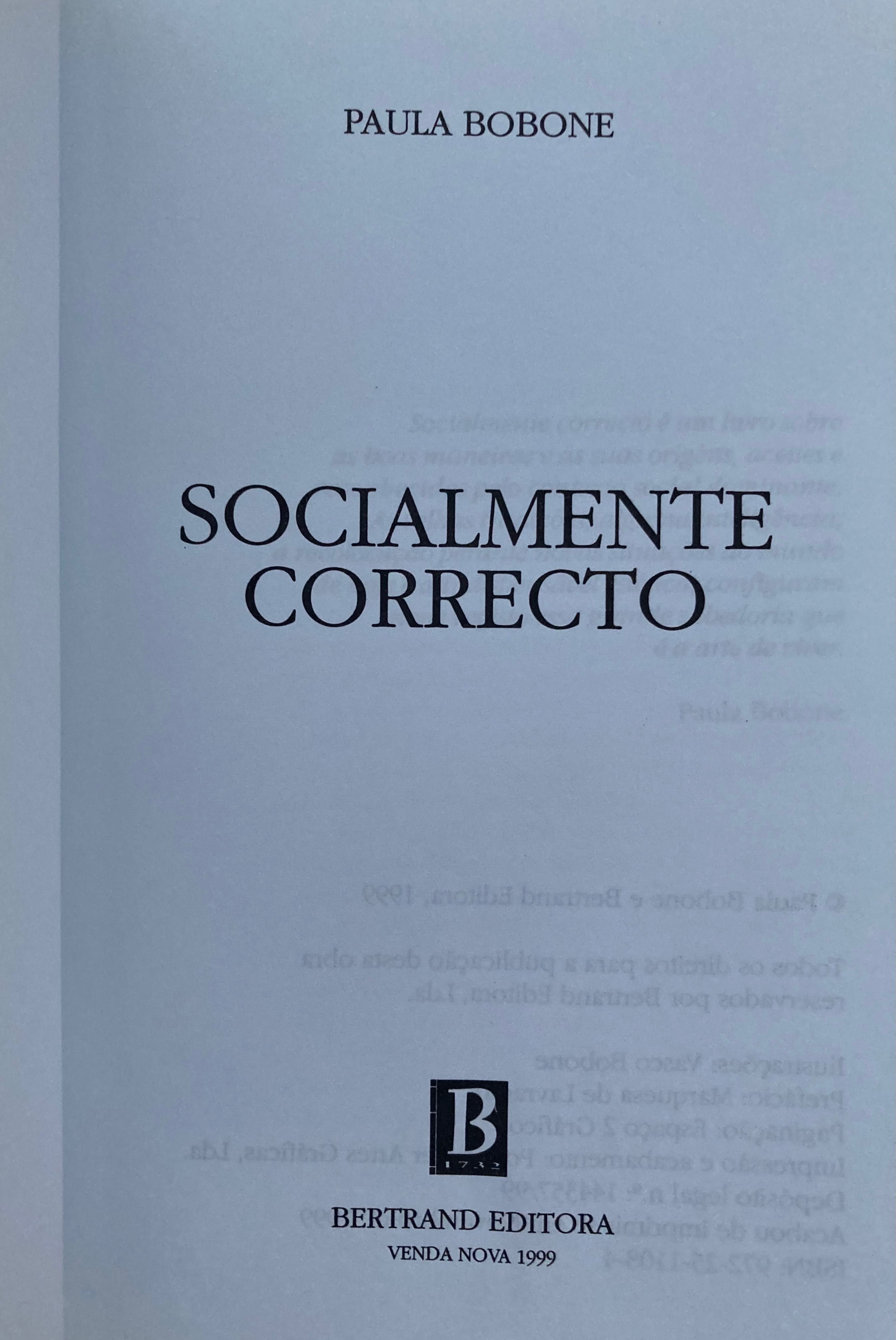 Socialmente correcto de Paula Bobone