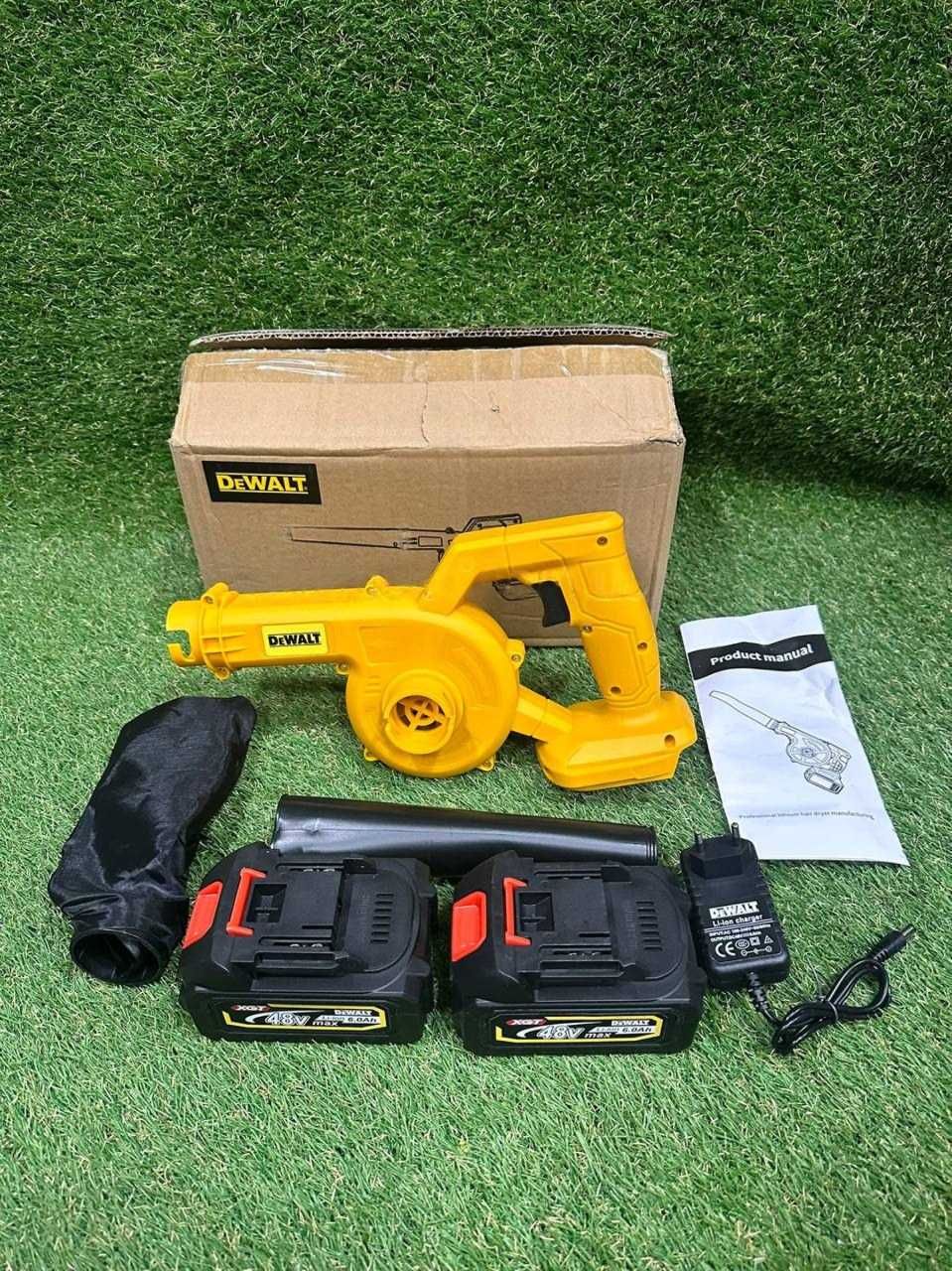 ‼️ Аккумуляторная воздуходувка пылесос 2в1 DeWalt Деволт (48В, 6Аг)