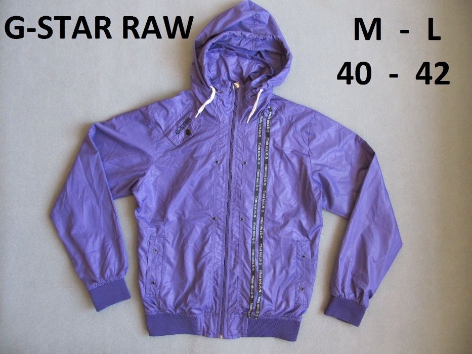 L G-STAR RAW kurtka damska z kapturem wiatrówka fioletowa kaptur M 40