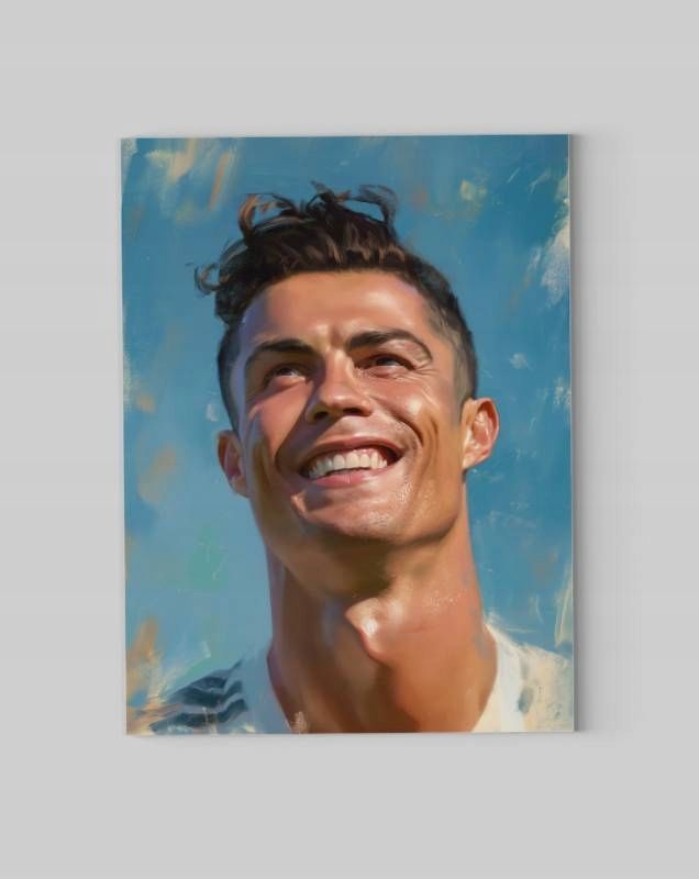 Obraz na płótnie Cristiano Ronaldo - nowoczesny portret 30x40 cm