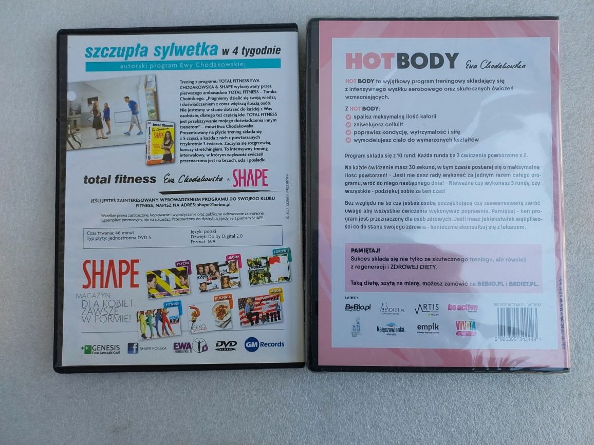 DVD Ewa Chodakowska HOT BODY-nowe i Total fitness