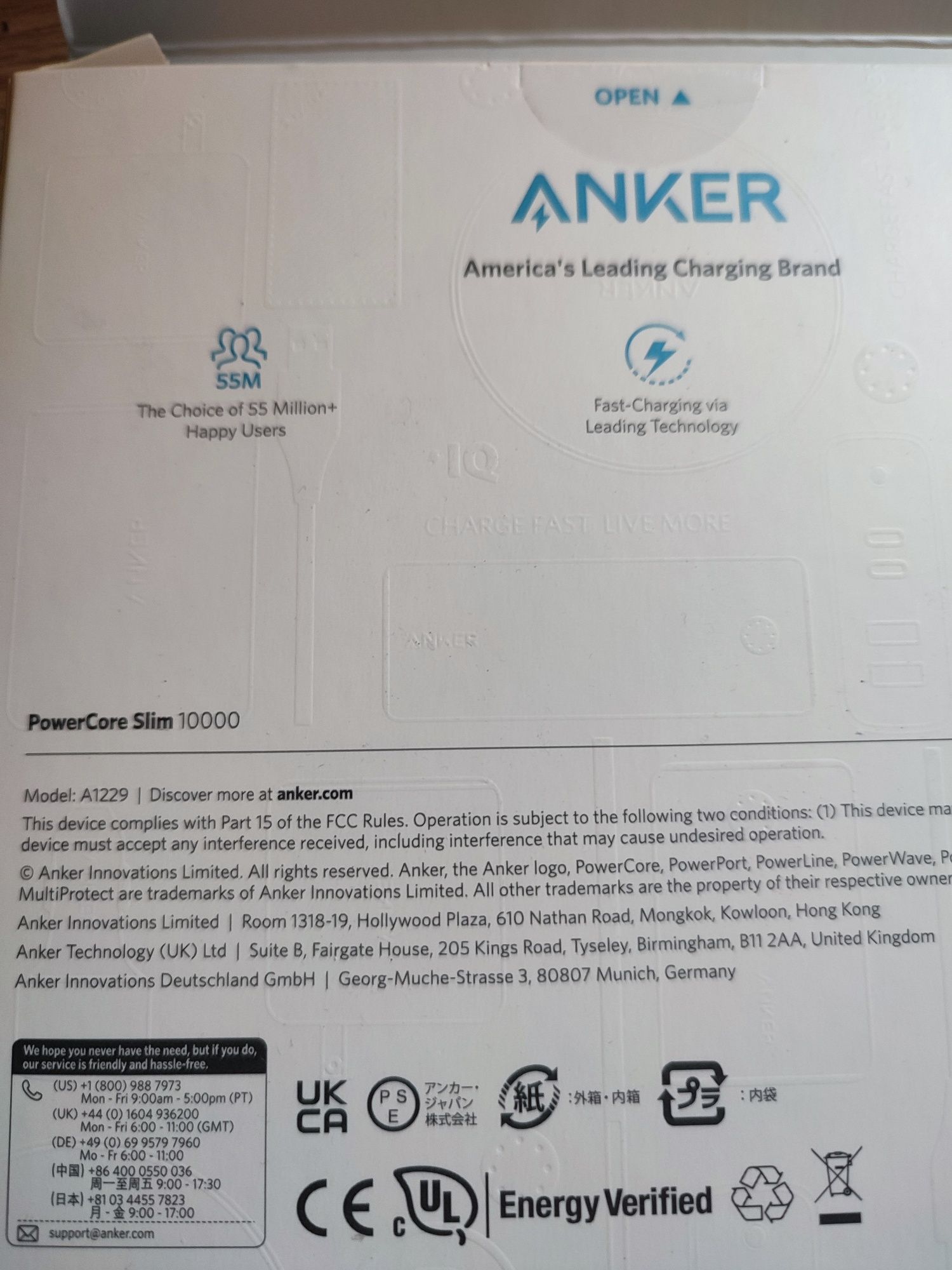 Павербанк power bank Anker Slim 10000 быстрая зарядка новый