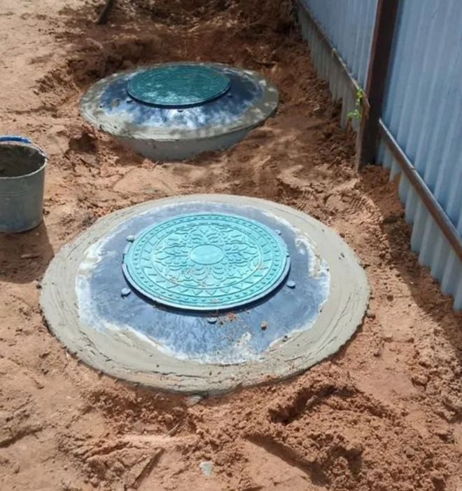 Септик із бетонних кілець, вигрібна яма, каналізація під ключ. УК105