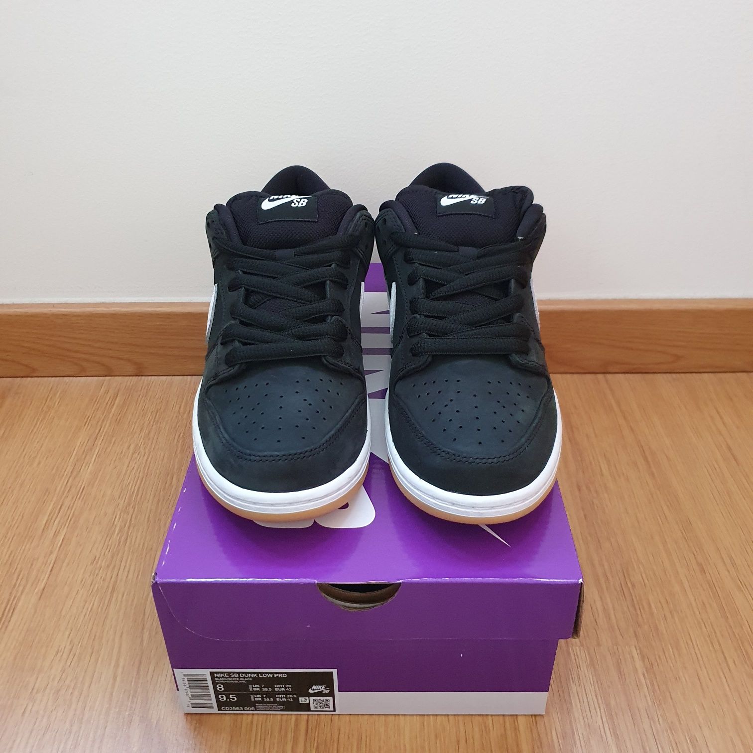 Nike SB Dunk Low Pro Black Gum | 41