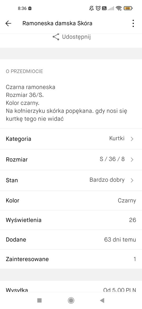 Ramoneska, skórzana kurtka damska