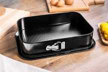 Tortownica forma do pieczenia z klamrą 340x240 NON-STICK CZARNA