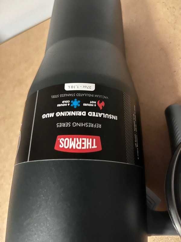 Thermos kubek termiczny ze słomką, duży
