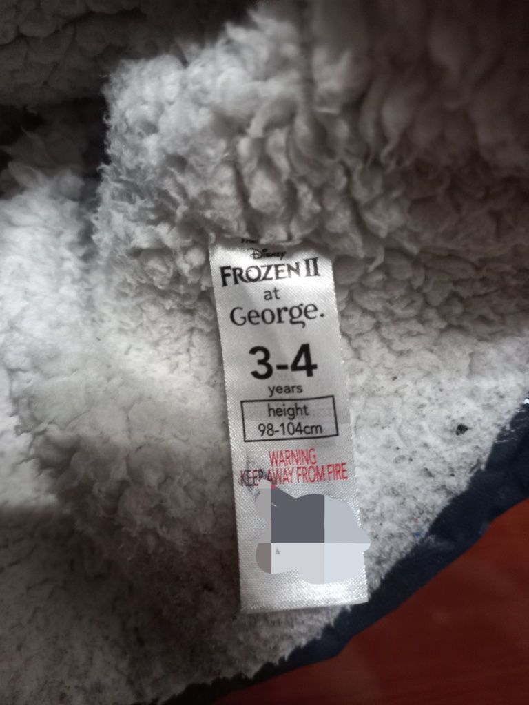 Kurtka zimowa rozm. 104 i czapka frozen kraina lodu anna elsa
